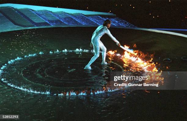 Sydney; Entzuendung des Olympischen Feuers; Cathy FREEMAN/AUS