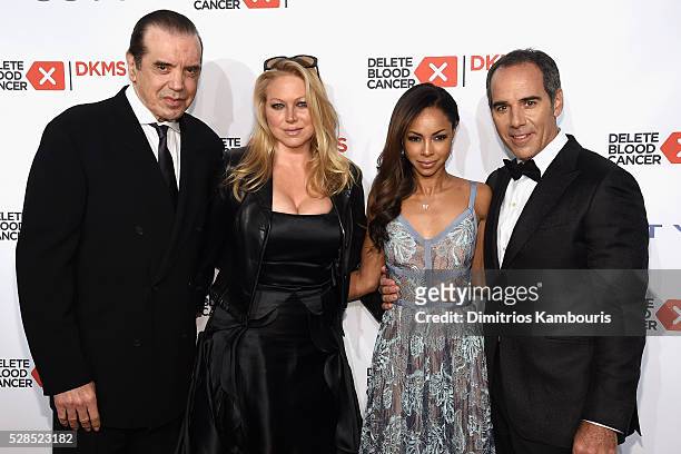 Chazz Palminteri, Gianna Ranaudo, Angelina Lipman and President at Republic Records Monte Lipman attend the 10th Annual Delete Blood Cancer DKMS Gala...