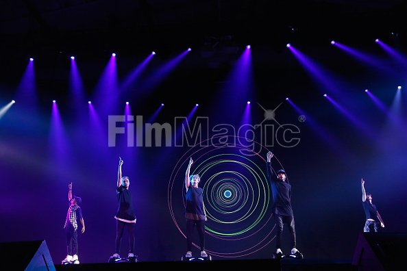 Dancers perform onstage during YouTube...