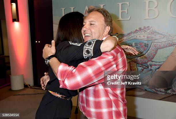 Daniel Bohbot, owner of Hale Bob and TV personality Nicole Williams attend the Hale Bob Fiesta on May 5, 2016 in Beverly Hills, California.