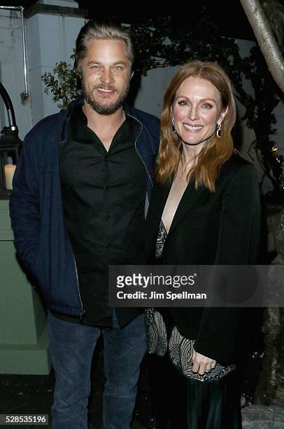 Actors Travis Fimmel and Julianne Moore attend the after party for the screening of Sony Pictures Classics' "Maggie's Plan" hosted by Montblanc and...