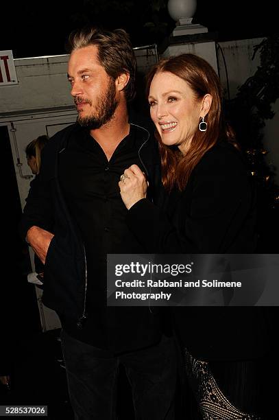 Travis Fimmel and Julianne Moore attends Montblanc And The Cinema Society With Mastro Dobel & Kim Crawford Wines Host A Screening Of Sony Pictures...