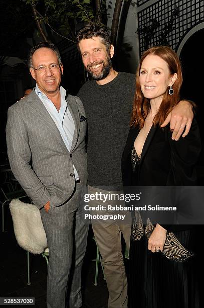 Andrew Saffir, Bart Freundlich, and Julianne Moore attends Montblanc And The Cinema Society With Mastro Dobel & Kim Crawford Wines Host A Screening...