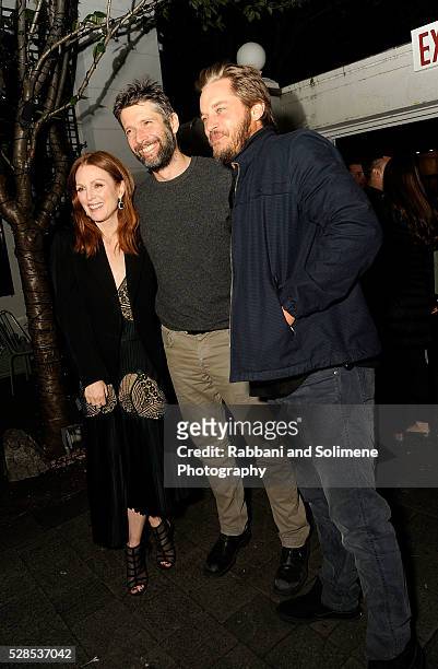 Julianne Moore, Bart Freundlich and Travis Fimmel attends Montblanc And The Cinema Society With Mastro Dobel & Kim Crawford Wines Host A Screening Of...