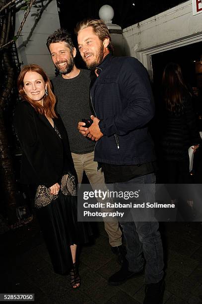 Julianne Moore, Bart Freundlich and Travis Fimmel attends Montblanc And The Cinema Society With Mastro Dobel & Kim Crawford Wines Host A Screening Of...