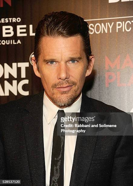 Ethan Hawke attends Montblanc And The Cinema Society With Mastro Dobel & Kim Crawford Wines Host A Screening Of Sony Pictures Classics' Maggie's Plan...