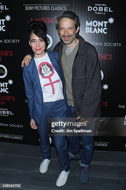 Musicians Kathleen Hanna and Adam Horovitz attend the screening of Sony Pictures Classics' "Maggie's Plan" hosted by Montblanc and The Cinema Society...