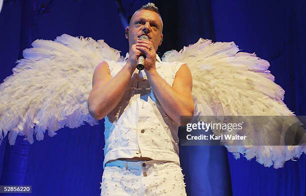 Singer Andy Bell of Erasure performs at the Avalon Hollywood, May 13, 2005 in Hollywood, California.