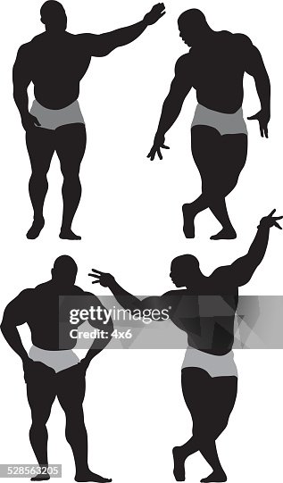 Body builder in various poses Body builder in various poses