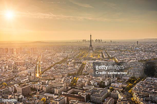 sunset in paris - ile de france stock pictures, royalty-free photos & images