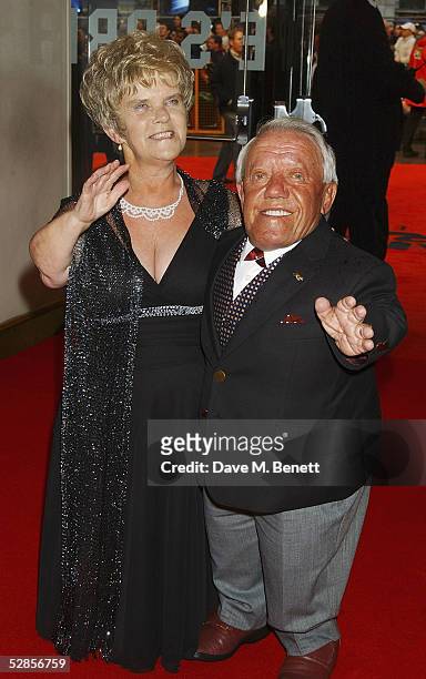 Actor Kenny Baker attends UK Premiere of "Star Wars Episode III: Revenge Of The Sith" at Odeon Leicester Square on May 16, 2005 in London.The eagerly...