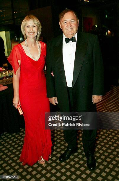 Australian Businessman Alan Bond and his wife Diana attend the fundraising charity event "A Night of Pearl and Plonk? at the Doltone House on May 17,...