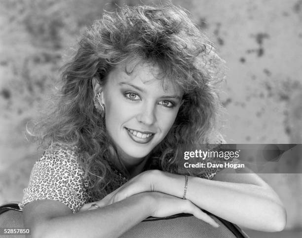 Australian pop singer and star of 'Neighbours', Kylie Minogue, circa 1990.