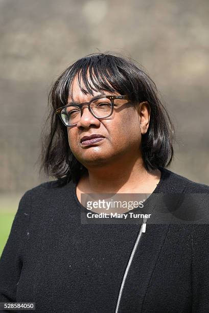 Diane Abbott gives her verdict on the Labour Party's performance in the Local Council and Assembly Elections, at College Green, Westminster on May 6,...