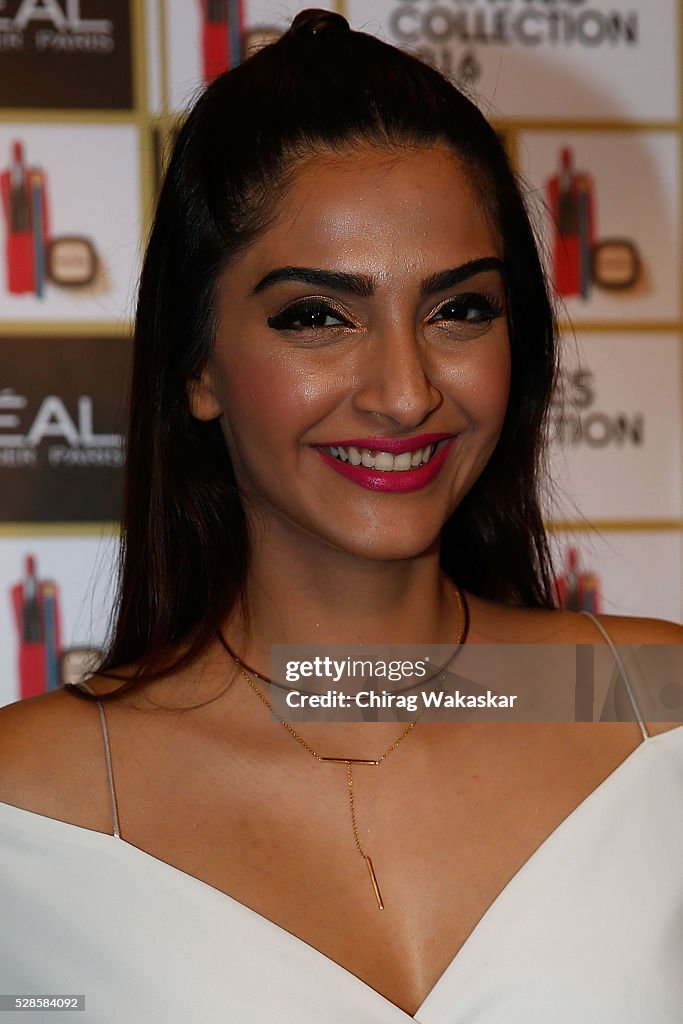 L'Oreal Paris Photocall With Sonam Kapoor Ahead Of The 69th Annual Cannes Film Festival