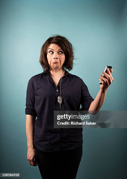 Writer Caitlin Moran is photographed for the Guardian on February 12, 2016 in London, England.