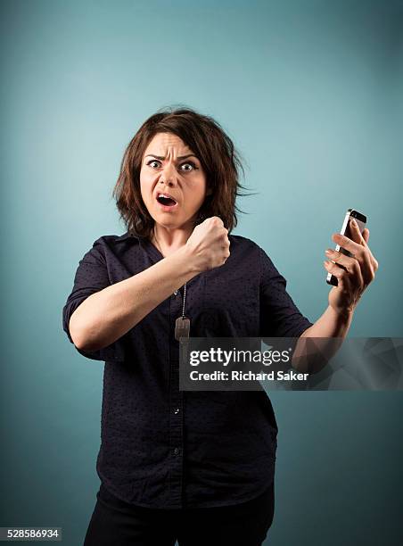 Writer Caitlin Moran is photographed for the Guardian on February 12, 2016 in London, England.