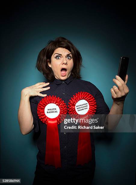 Writer Caitlin Moran is photographed for the Guardian on February 12, 2016 in London, England.