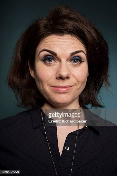 Writer Caitlin Moran is photographed for the Guardian on February 12, 2016 in London, England.