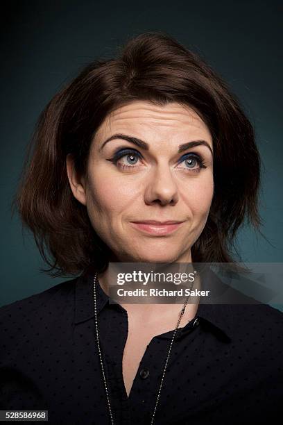 Writer Caitlin Moran is photographed for the Guardian on February 12, 2016 in London, England.