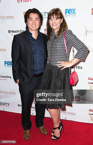 Nia Lyte and actor Shin Koyamada attends the 57th Annual Genii Awards at Skirball Cultural Center on May 5, 2016 in Los Angeles, California.