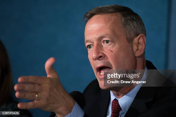 Martin O'Malley , former Maryland governor and former 2016 presidential hopeful, speaks during panel discussion at the National Press Club, May 6 in...