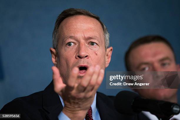 Martin O'Malley , former Maryland governor and former 2016 presidential hopeful, speaks during panel discussion at the National Press Club, May 6 in...