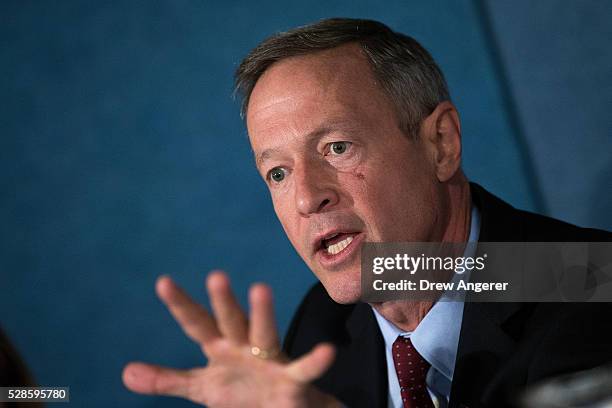 Martin O'Malley , former Maryland governor and former 2016 presidential hopeful, speaks during panel discussion at the National Press Club, May 6 in...