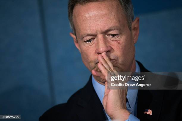 Martin O'Malley , former Maryland governor and former 2016 presidential hopeful, pauses during panel discussion at the National Press Club, May 6 in...