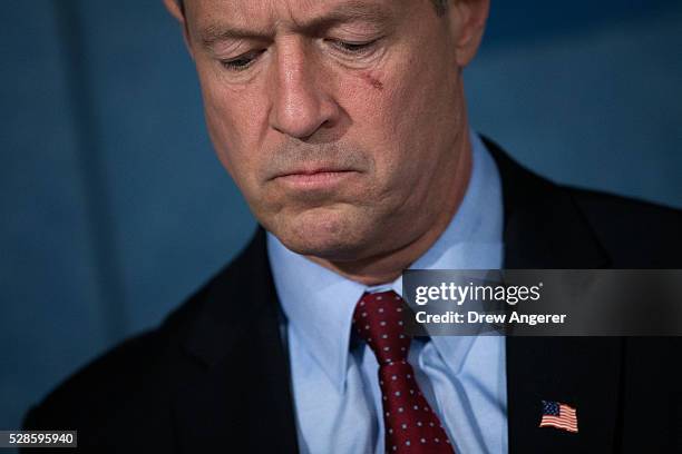 Martin O'Malley , former Maryland governor and former 2016 presidential hopeful, pauses during panel discussion at the National Press Club, May 6 in...