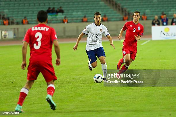 Diogo Dalot of Portugal controls the ball during the UEFA European Under-17 Championship Azerbaijan 2016, Group A match between Azerbaijan v Portugal...