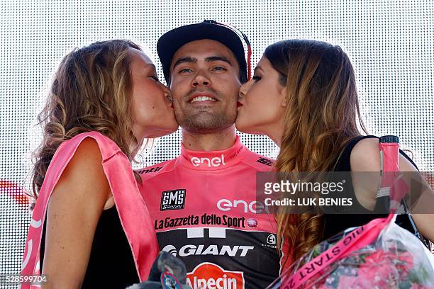 Tom Dumoulin from the Netherlands of Team Giant Alpecin competes during the first stage of the Giro d'Italia 2016 at Apeldoorn, Netherlands, on May 6...