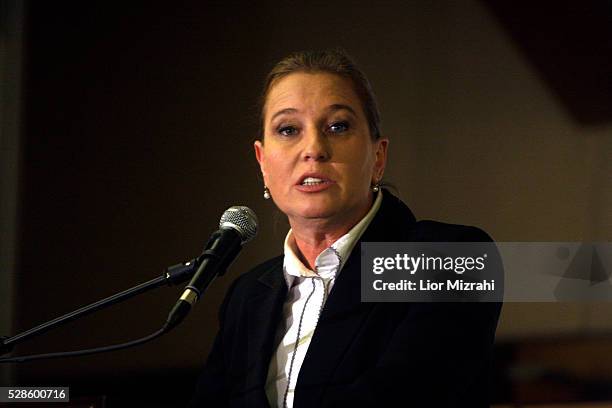 Israel's opposition leader Tzipi Livni speaks during a conference on February 23, 2010 in Jerusalem, Israel.