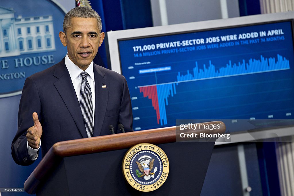 President Barack Obama Makes Statement On The Economy