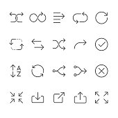 Interface Arrows vector icons