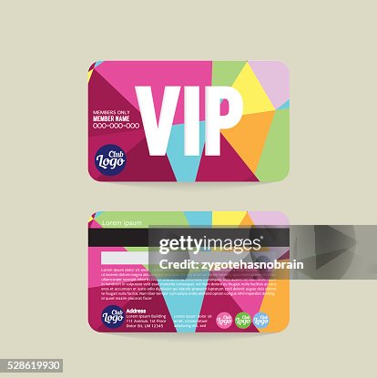 Front And Back Vip Member Card Template High-Res Vector Graphic - Getty ...