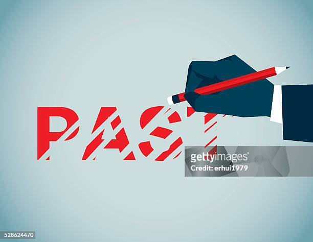 past - pencil with rubber stock illustrations