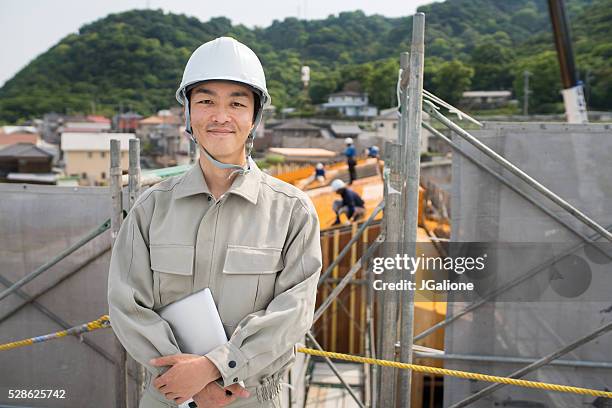 ポートレート、建設作業員 - 工事　日本人 ストックフォトと画像