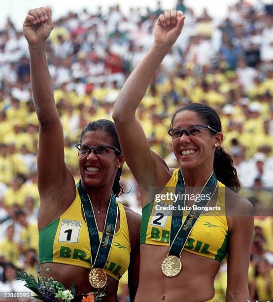 Frauen Finale BRA I - BRA II 2:0 ATLANTA 1996 am 27.7.96, Jackie SILVA/Sandra PIERES GOLD - MEDAILLE