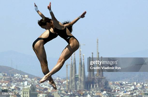 Barcelona; Wasserspringen/Turmspringen/10m Synchronspringen/Finale/Frauen; Siegerinnen Lishi LAO und Ting LI/CHN