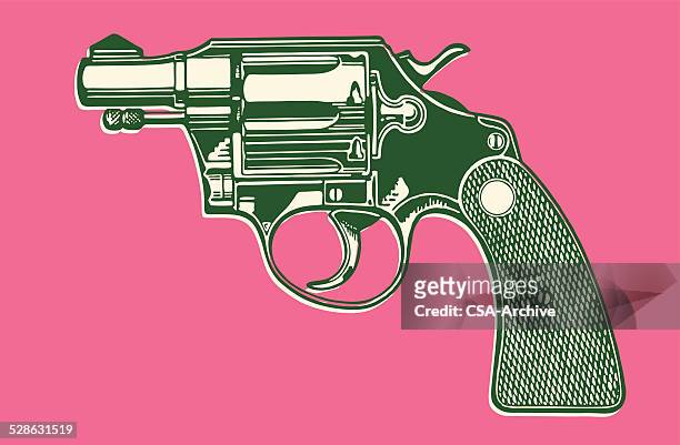 pistole - revolver stock-grafiken, -clipart, -cartoons und -symbole