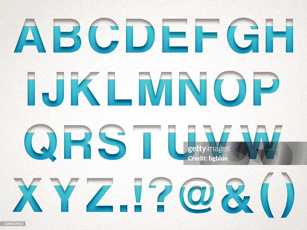 Blue Word Lettering Per Letter Alphabet Design Blue Letter On Watercolor Paper High-Res Vector Graphic ...