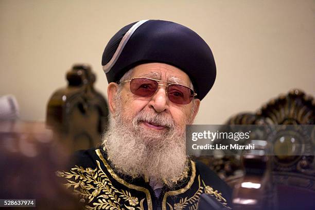 Rabbi Ovadia Yossef, spiritual leader of the Israeli ultra-Orthodox Shas party is seen during his 91 birthday on September 20, 2010 in Jerusalem,...