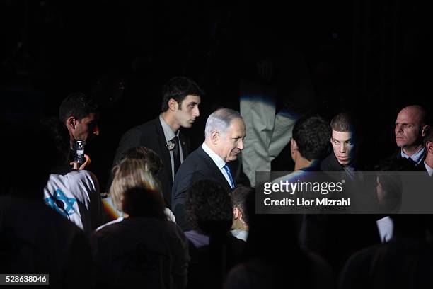 Israeli Prime Minister Benjamin Netanyahu is seen during the Taglit-Birthright annual event on January 06, 2011 in Jerusalem, Israel.