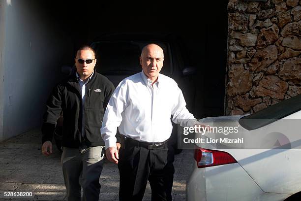 New head of the Israeli internal security agency Shin Bet, Yoram Cohen get out of his house on March 29, 2011 in Jerusalem, Israel.