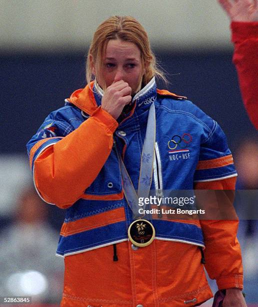 M Frauen 16.02.98, Marianne TIMMER - GOLD - GOLDMEDAILLE weint weinen WELTREKORD