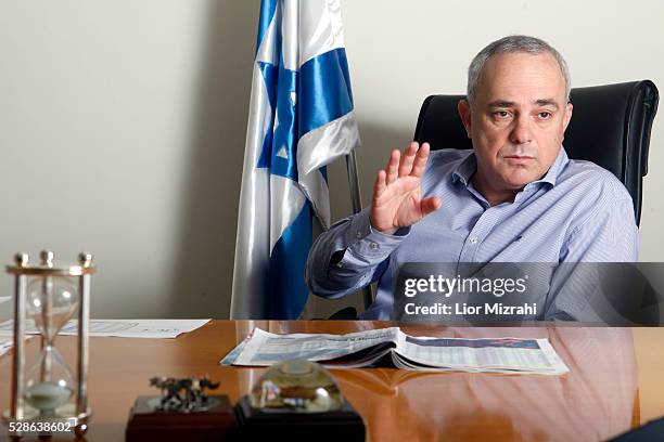 Yuval Steinitz, Israel's minister of finance, speaks during an interview in his office on November 14, 2012 in Jerusalem, Israel.