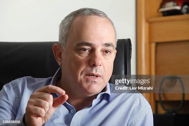 Yuval Steinitz, Israel's minister of finance, speaks during an interview in his office on November 14, 2012 in Jerusalem, Israel.