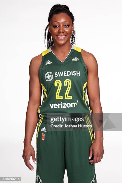 Monica Wright of the Seattle Storm poses for a photo during media day at Key Arena in Seattle, Washington May 05, 2016. NOTE TO USER: User expressly...