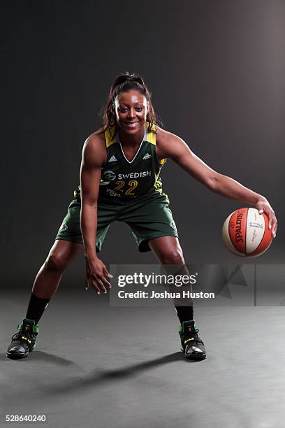 Monica Wright of the Seattle Storm poses for a photo during media day at Key Arena in Seattle, Washington May 05, 2016. NOTE TO USER: User expressly...